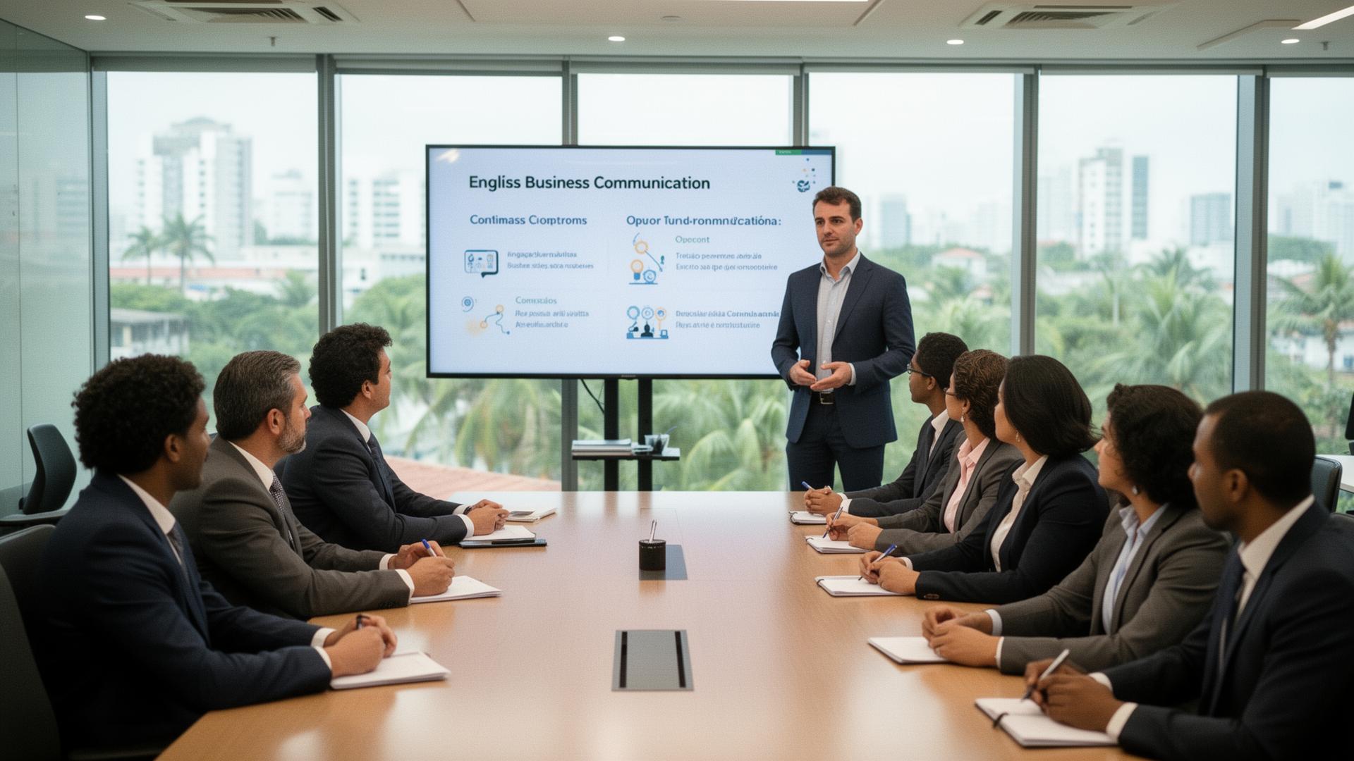 Corporate English training session in progress